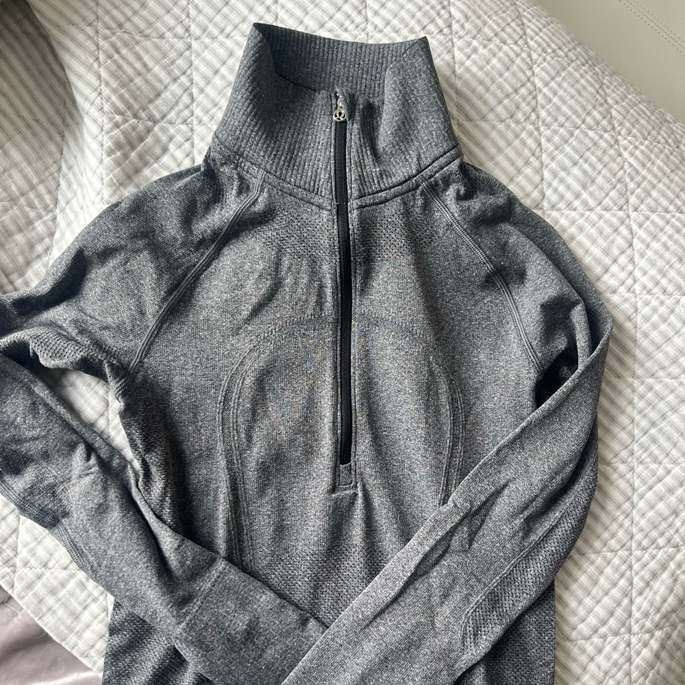 grey swiftly tech quarter zip full length